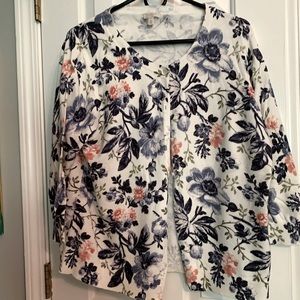 Talbots Flowered cardigan